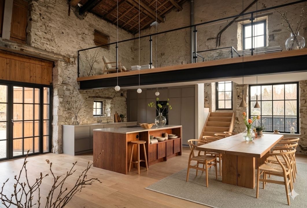 Rénovation grange, mâs, longère